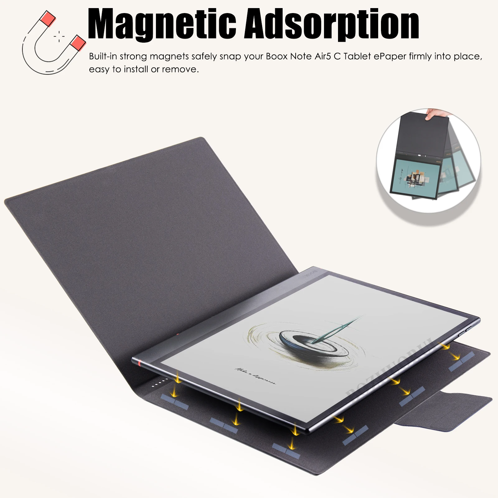 Boox Note Air 5 C Case | with Auto Sleep/Wake | Pen Buckle Design
