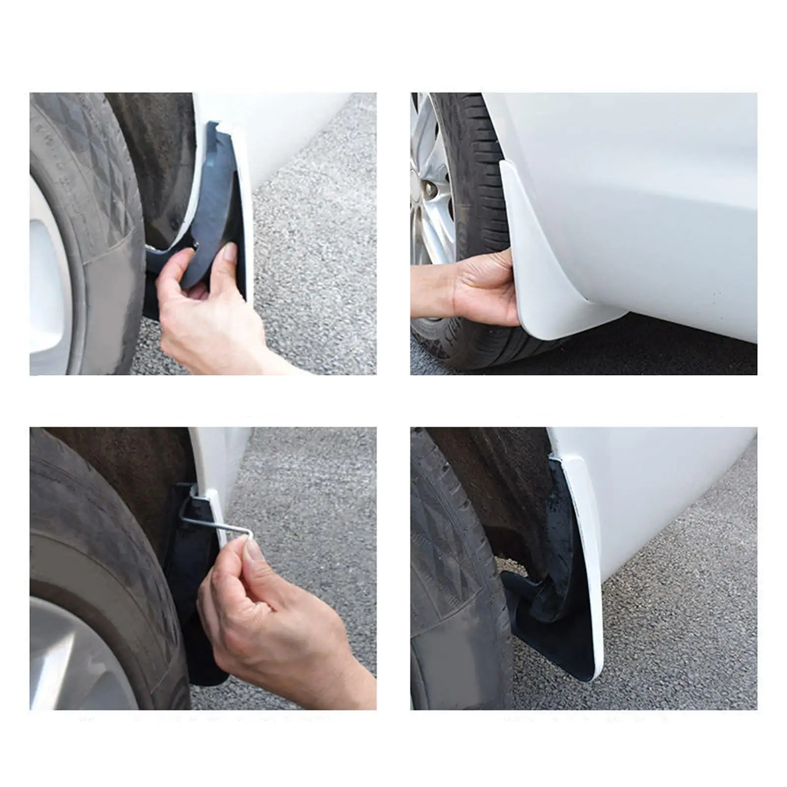 4Pcs Durable Mudguards Fender Vehicle Heat Resistant Splash Guards for Byd Yuan Plus 2022 Replaces Parts Accessories Repair