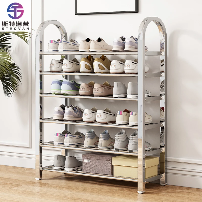 Stainless Steel 3/4/5/6tier Shoe Rack Vertical Shoe Racks for Home Shoe Display Rack Stand Shelves Cabinet