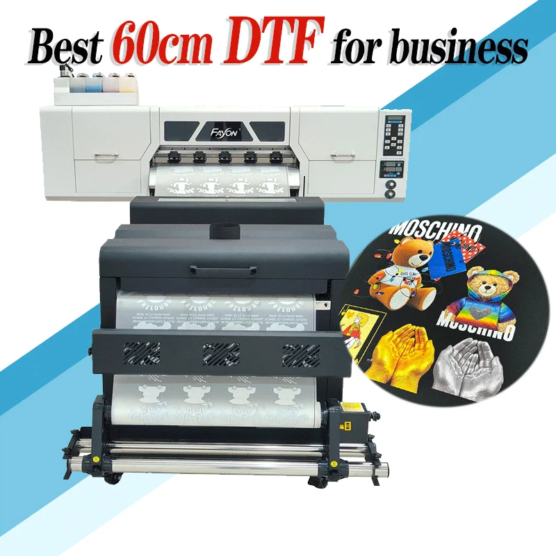 All in one Fayon 60cm Dtf Printer Printing Machine Fast Shipping Dual XP600 Long Service Life