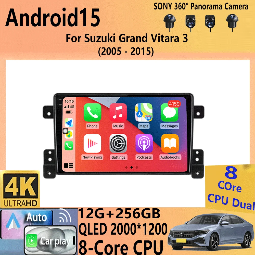 

Android 15 For Suzuki Grand Vitara 3 2005-2012 2013 2014 2015 2 Din Car Radio Stereo Multimedia Video Player Navigaion Carplay