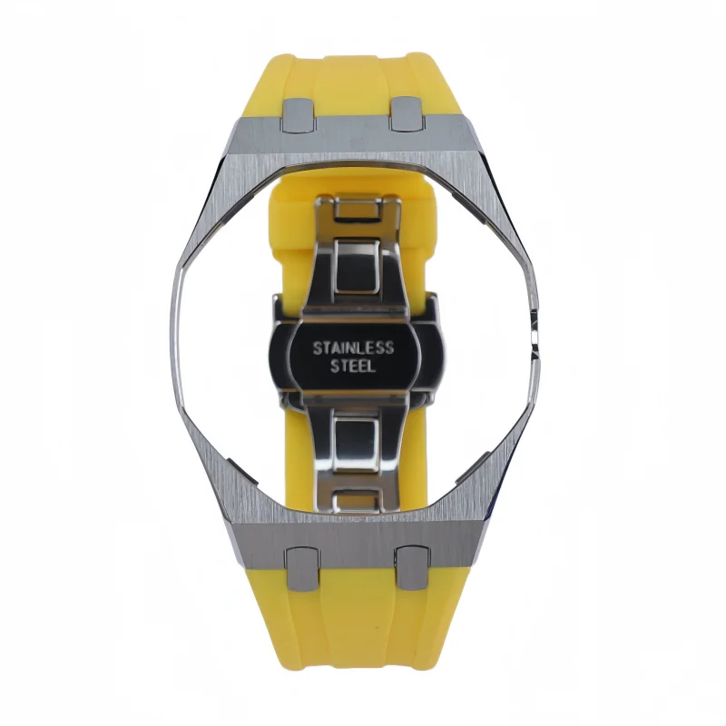 Stainless Steel Watch Case Silicone Strap Mod Kit For Swatch X AP Royal Pop Pocket Changer To Watch Personalized Accessories