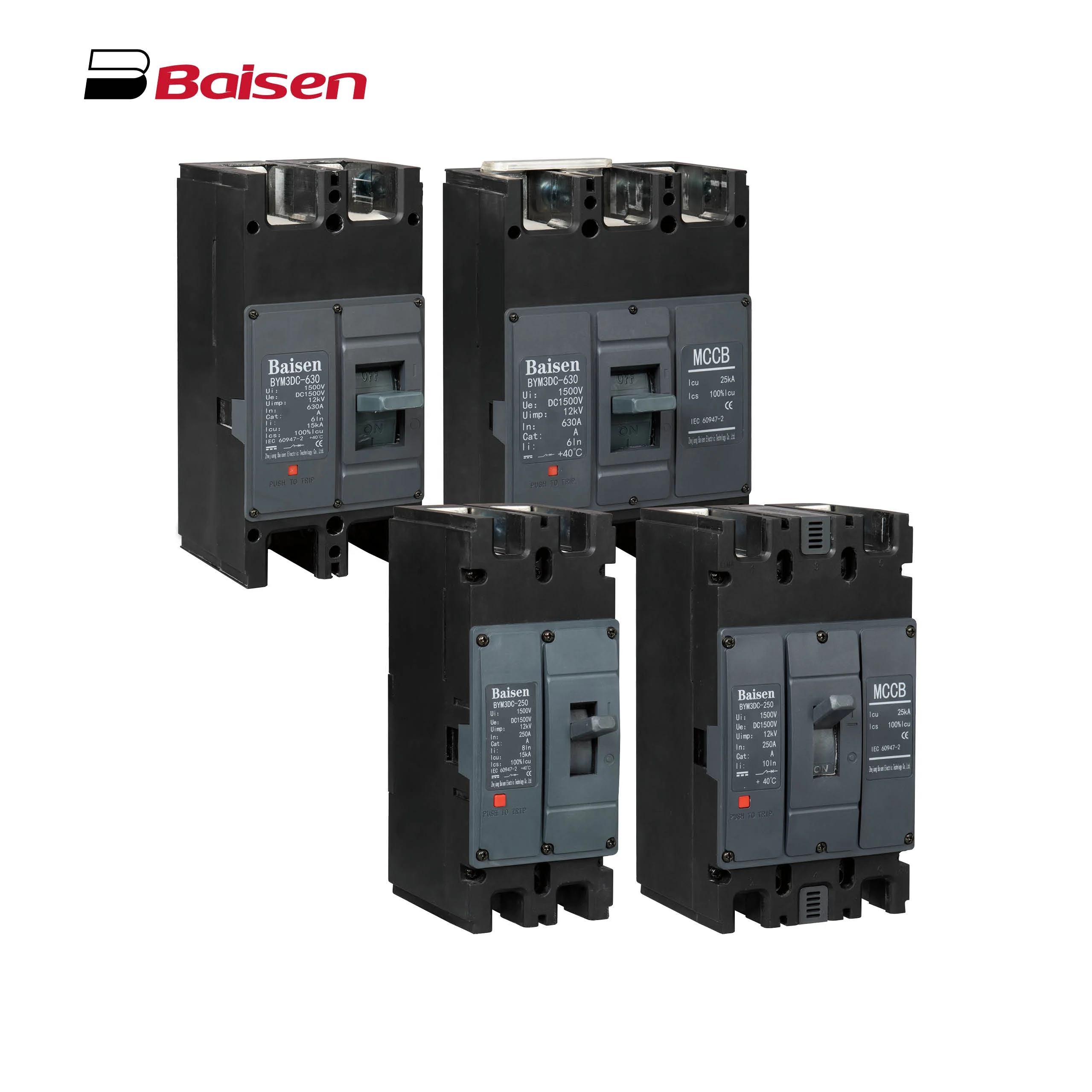 High Quality 2P 3P 400Amp 1000VDC 1500VDC MCCB Moulded Case Circuit Breakers