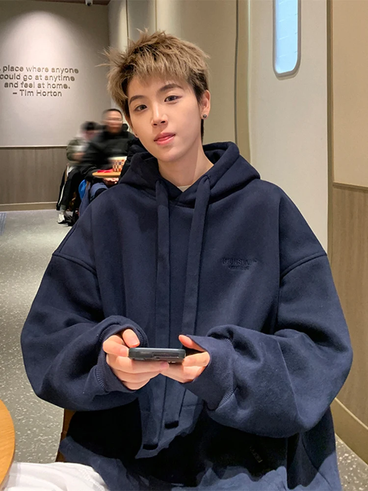 

Trendy American Retro Embroidered Hoodie Men's Spring Autumn Heavyweight Jacket Casual Youth Fashion New Arrival 2024
