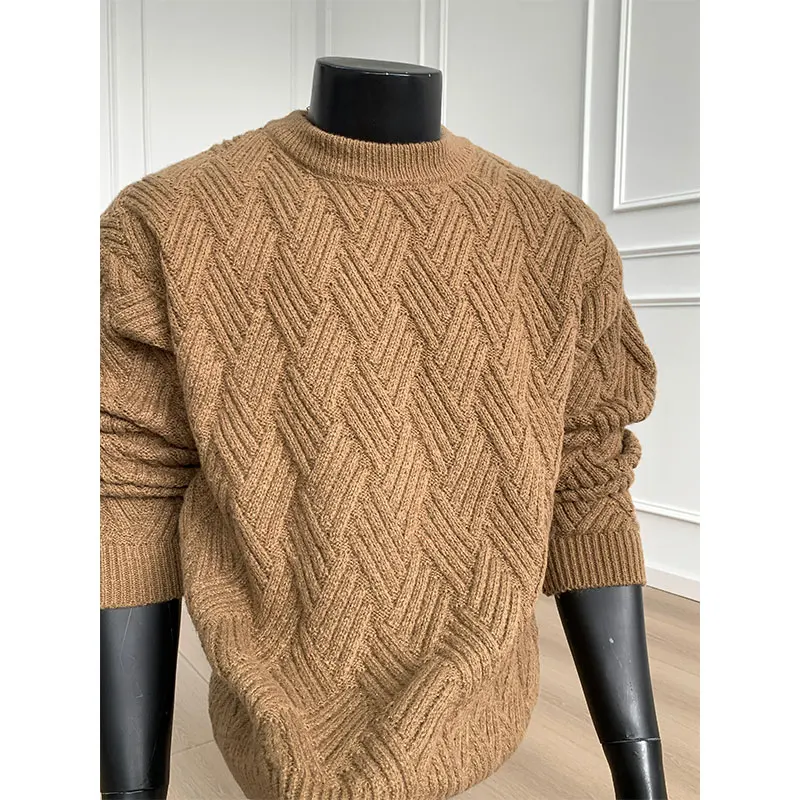 프리미엄 느낌의 오버사이즈 풀오버 스웨터 남성용 |   스트릭풀오버 남성 스웨터 유니섹스 니트 탑 남성 점퍼 겨울 캐주얼 엘레강스 M-3XL