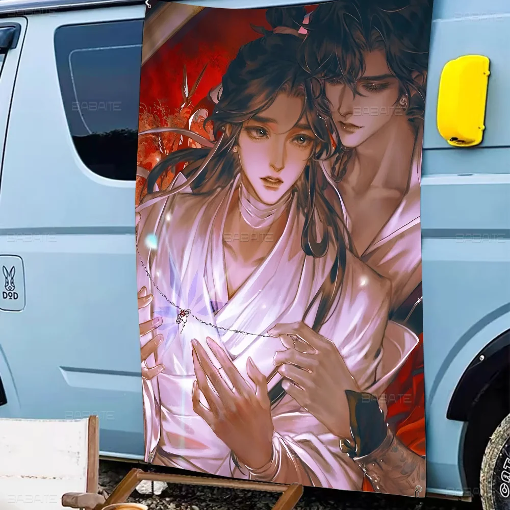 Anime Heaven Official's Blessing Xie Lian Hua Cheng High End Quality Banner Printing Artistic Atmosphere Style Camping Flag