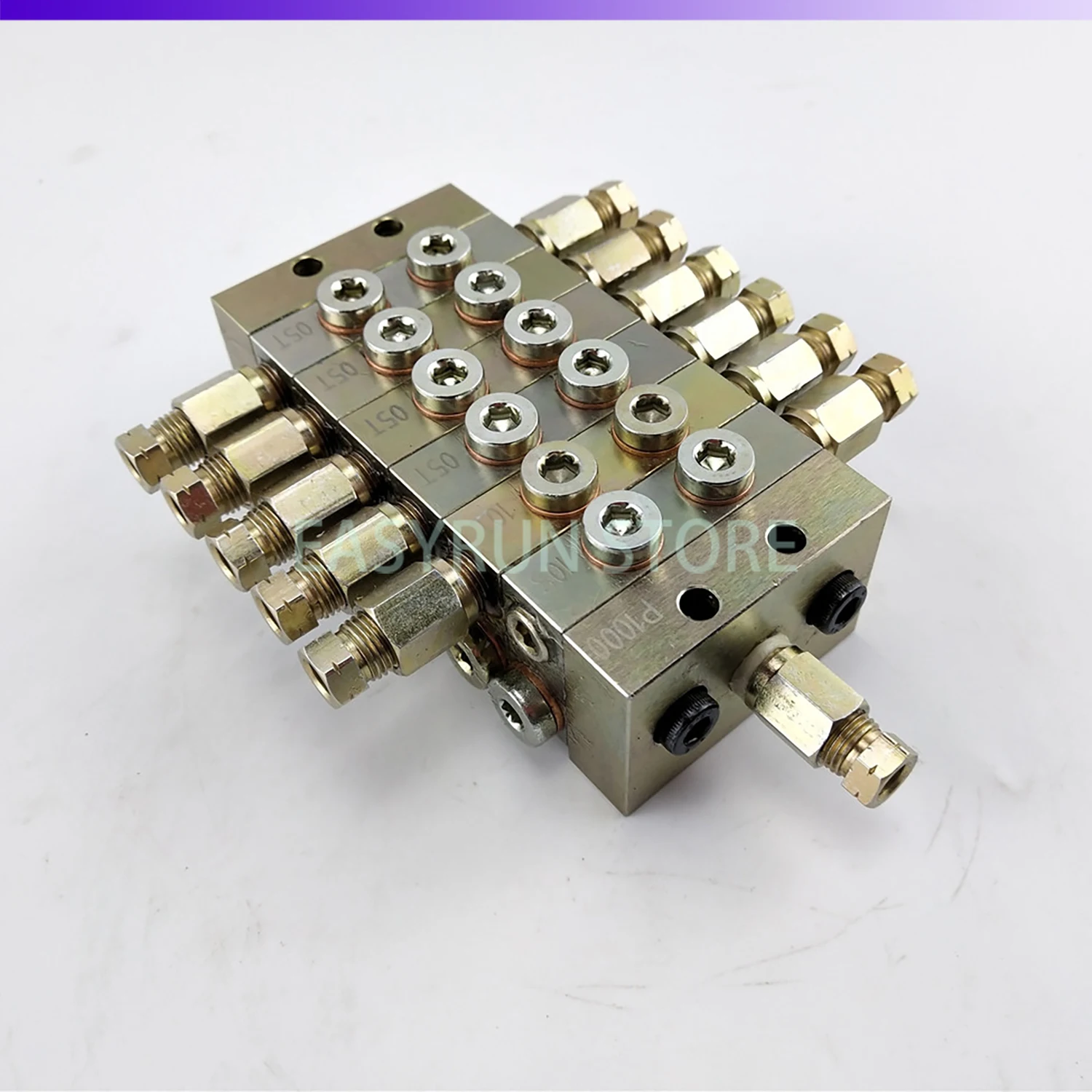 Progressive Feeder Block Lubrication Grease Distributor Resistance Separator Valve 0.16cc/cyc 9 Outlet JPQ-P1000