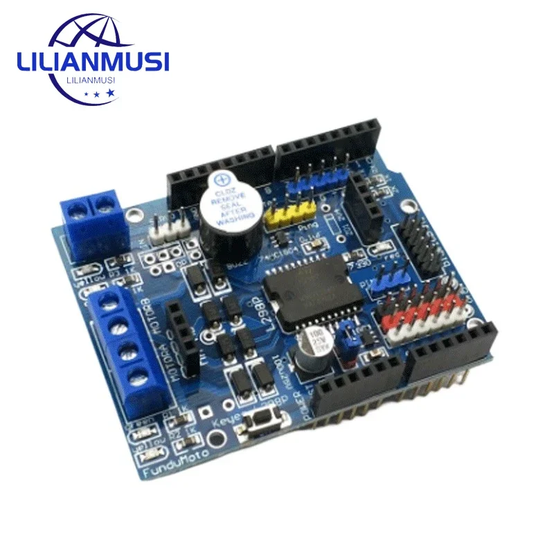 

10pcs L298P PWM Speed Controller Dual High-Power H-bridge Driver ,Bluetooth Interface, L298P Motor Shield Board for Arduino