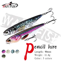 WALK FISH Topwater Fishing Lure Pencil Wobblers Hard Bait 90mm 11.8g Artificial Lure Walking Dog Action For Pike Bass Pesca