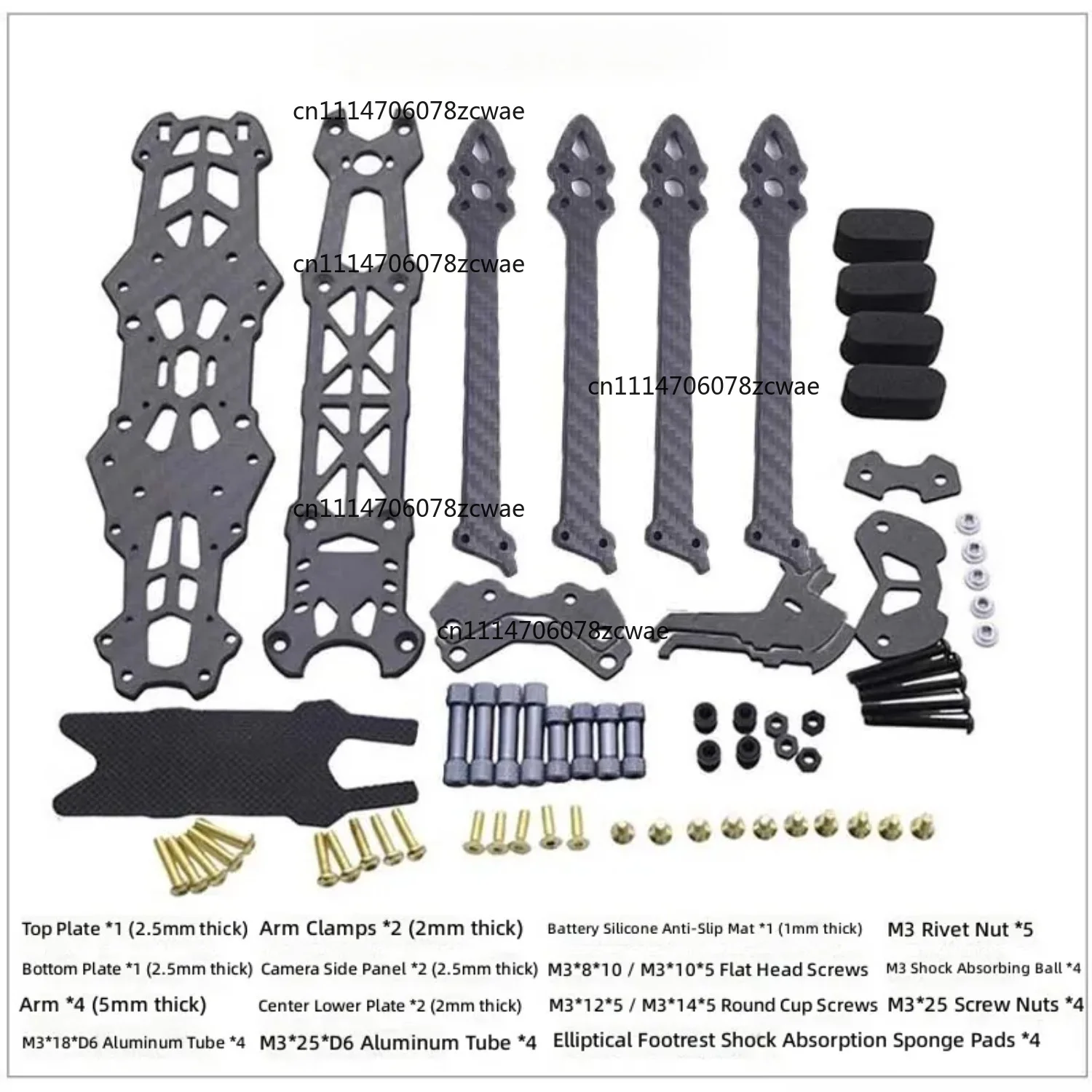 ZOCI-FOR 5‑6‑7 Inch Lightweight FPV Racing Quadcopter Frame Chassis Kit Replacement Spare Parts For MAK4 Drone
