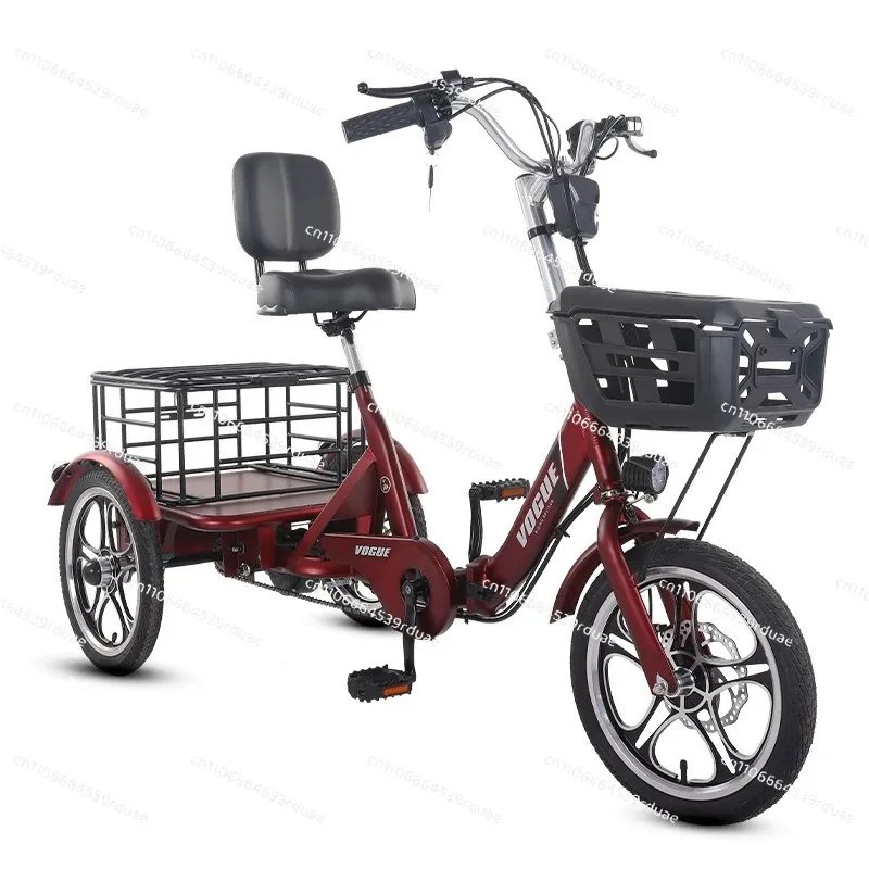 

Power electric tricycle elderly pedal household small leisure lightweight adult labor-saving scooter