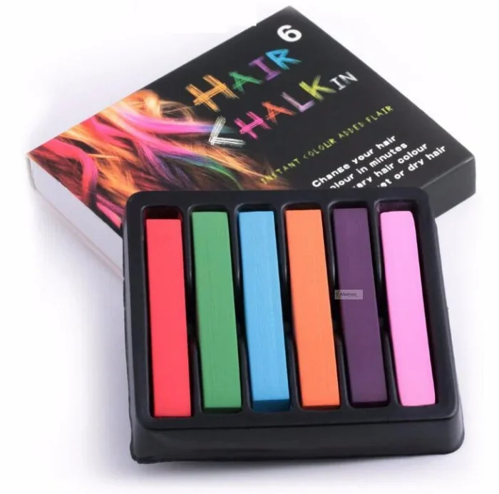 

6pcs coloring hair dye Pastels Kit DIY Styling tools Colorful Hair Crayon Temporary Color chalk