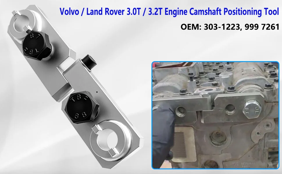 Nockenwellen-Zahnriemen-Ausrichtungswerkzeug, geeignet für Volvo S80, XC90 T6 Modelle sowie Land Rover Freelander 2 3.2L, 3.0T. – Detail 4