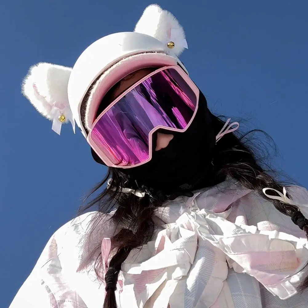 Bell Cat Ear Helmet Ornament Cat Ear Motorcycle Electric Winter Plush Detachable New 2026 Scooter Accessory Ski Ear Helmet N3S0