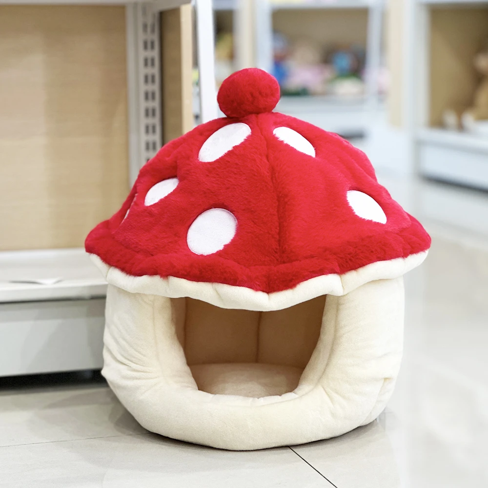 Mushroom Dog plush Nest