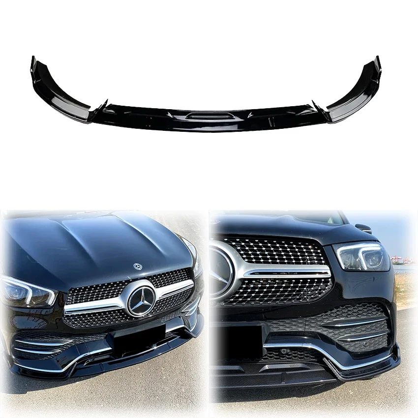 

2020 To 2024 For Benz GLE W167 C167 GLE350 GLE450 GLE53 AMG Car Front Bumper Splitter Lip Spoiler Diffuser Guard By ABS Body Kit