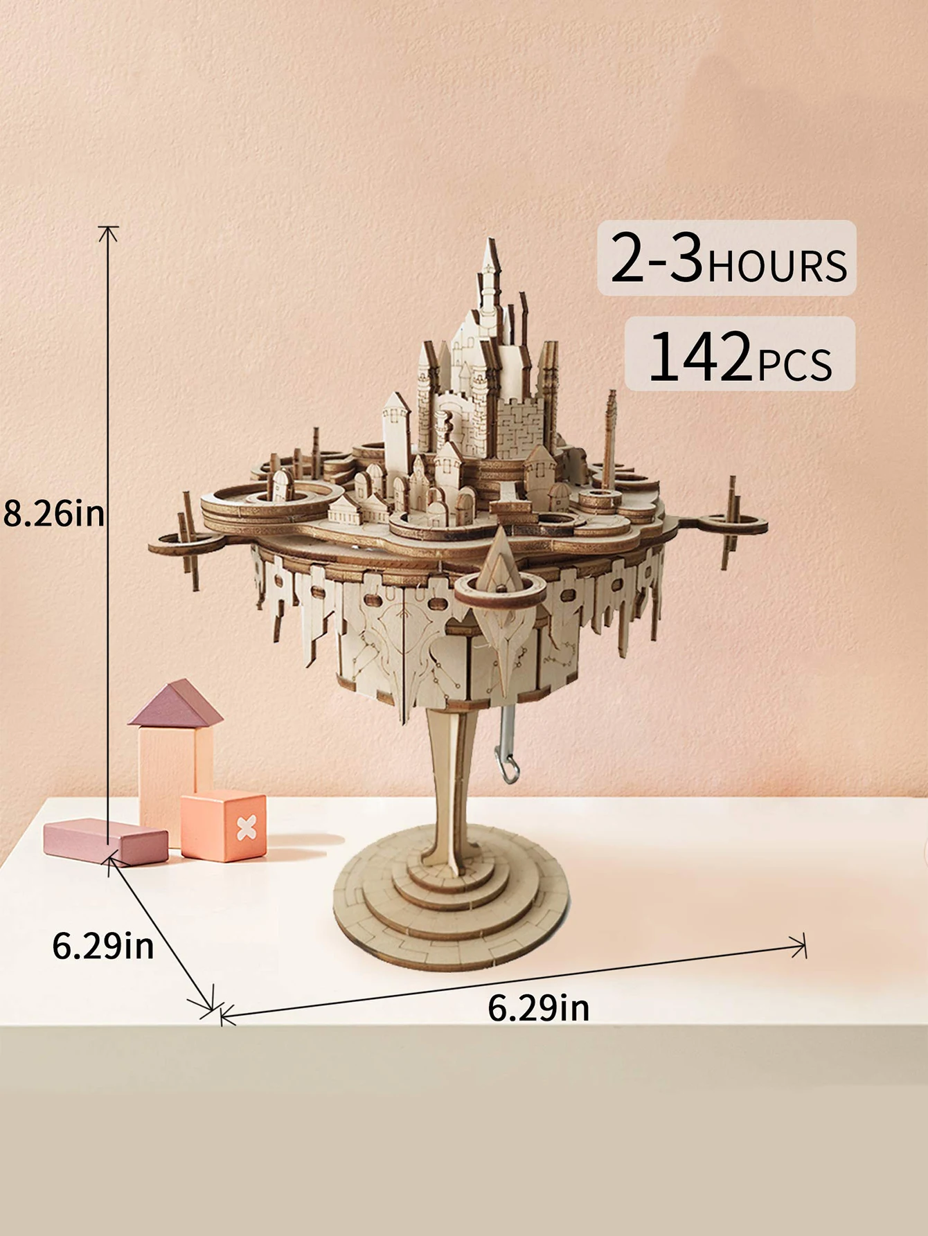 3D Wooden Puzzles Music Box Kits You are My Sunshine Castle Building Model DIY Crafts Birthday Gift for Girls or Women Age 14+