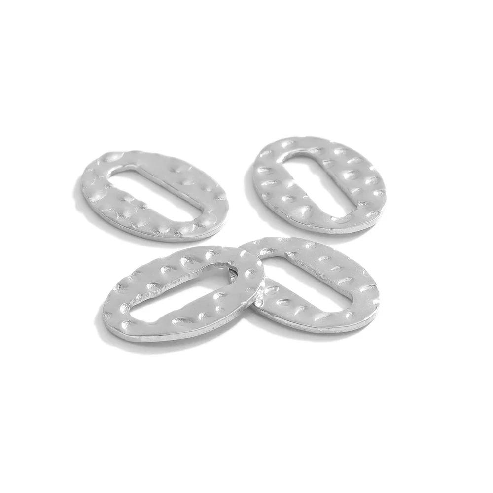 20pcs Stainless Steel Gold Hollow Oval Charm Connectors for DIY Exquisite Jewelry Earrings Necklace Accessories Making Supplies