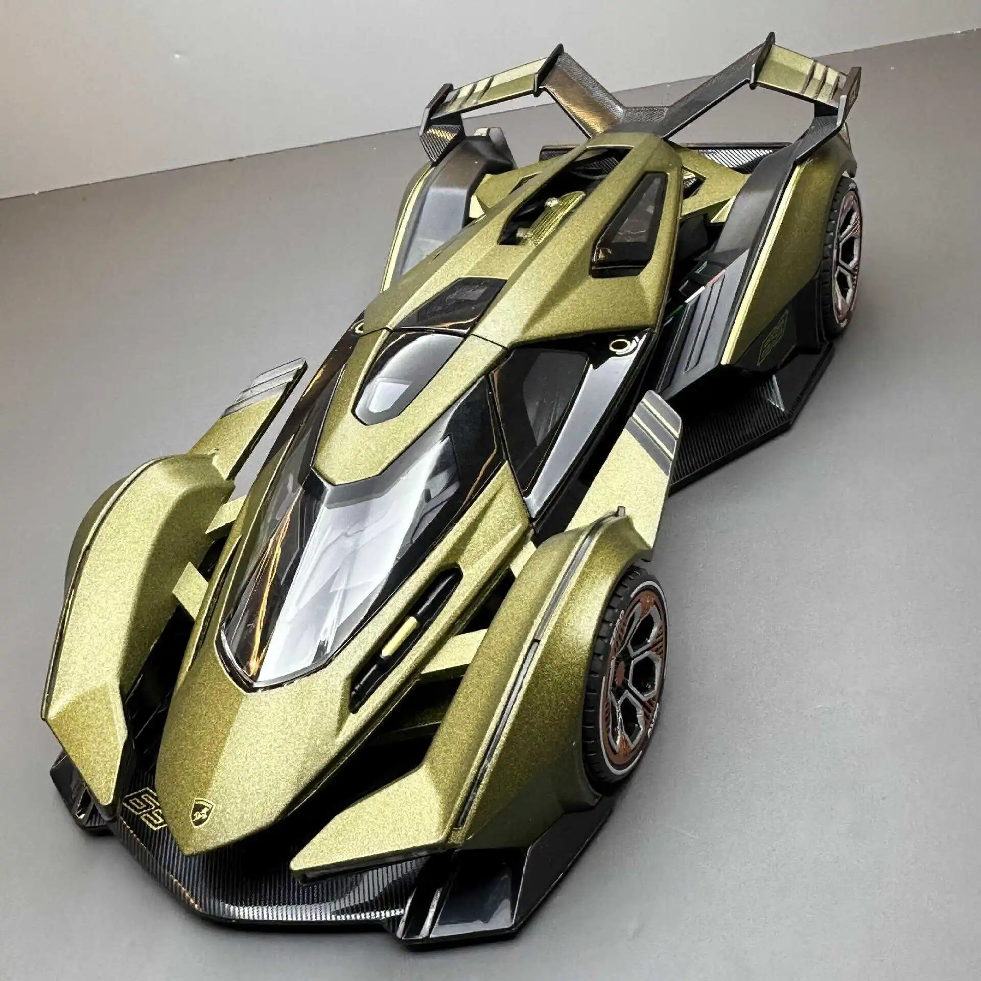 1:24 lambo v12 gt Metall Fahrzeug legierung Sportwagen Druckguss Auto Modell Sound und Licht Spielzeug Computer Desktop Ornament Sammlung Geschenk