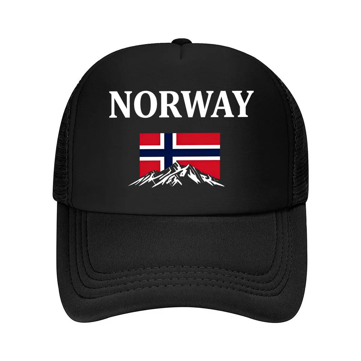 Minimalist Nordic Featuring a Design Print Inspired by The Snowy Mountains And National Trends 2026 Mesh Baseball Cap