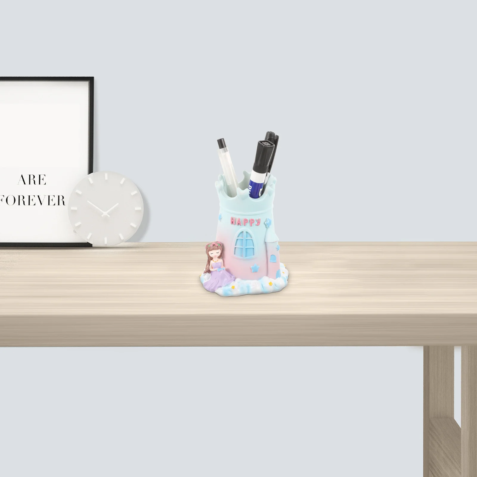 ที่ใส่ปากกาเรซิ่น ที่จัดระเบียบโต๊ะทำงาน สำหรับเก็บเครื่องเขียน อุปกรณ์ศิลปะ ของใช้บนโต๊ะทำงาน