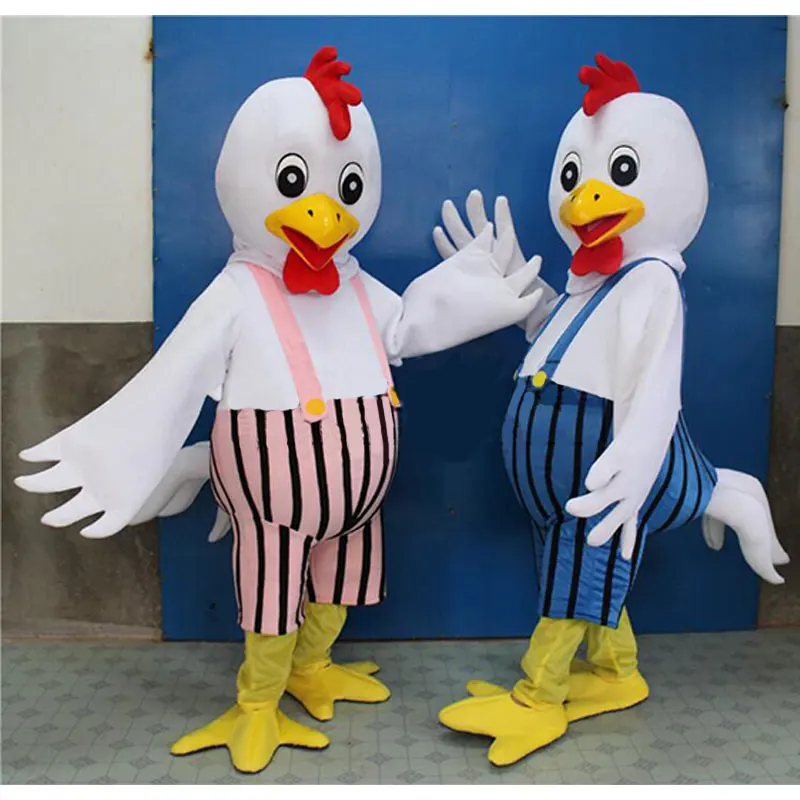 

2024 Cute Chicken Doll Costume Adult Performance Mascot Costume Cute Rooster Halloween Cosplay Set Cartoon Clothing Props