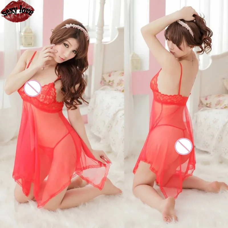 Nueva lencería Sexy para mujer, conjunto de seducción de malla de encaje de talla grande, pijama Sexy con tirantes europeos y americanos, ropa interior en forma de T