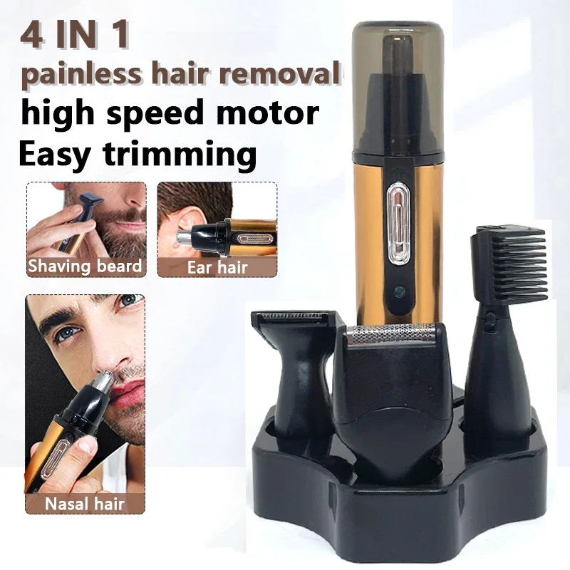 Kemei All In One Rechargeable Nose Trimmer Beard Trimer For Men&women Grooming Face Eyebrow Nose Hair Trimmer For Nose And Ear