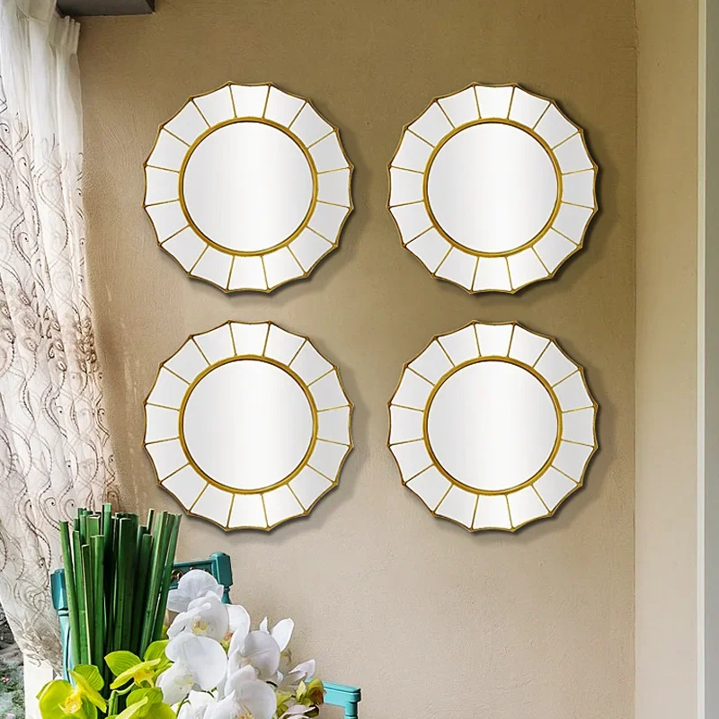 Wall hanging art mirror hotel clubhouse hall creative wall decoration light luxury soft decoration guest decoration mirror