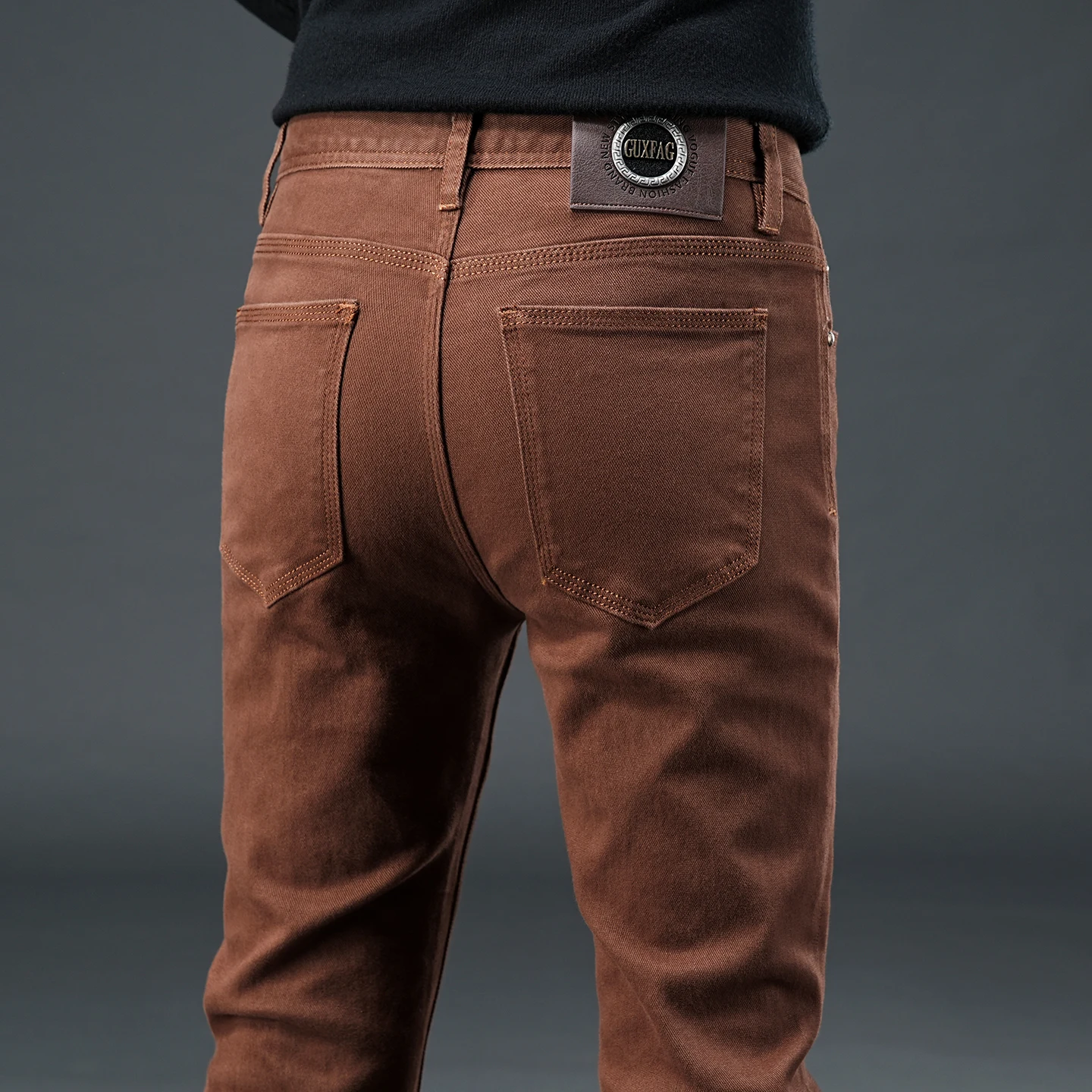 

Мужские джинсы Slim Fit: повседневные, эластичные, удобные, легкие, стрейчевые брюки для отдыха со средней посадкой и застежкой-молнией