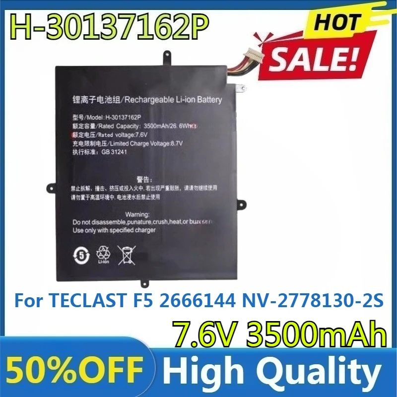 

Новый высококачественный сменный аккумулятор для ноутбука H-30137162P емкостью 3500 мАч для TECLAST F5 2666144 NV-2778130-2S JUMPER Ezbook X1