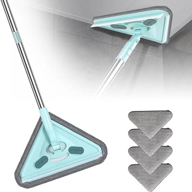 Multifunctional Mop, 360° Rotatable And Adjustable Cleaning Mop, Wet And Dry Triangle,