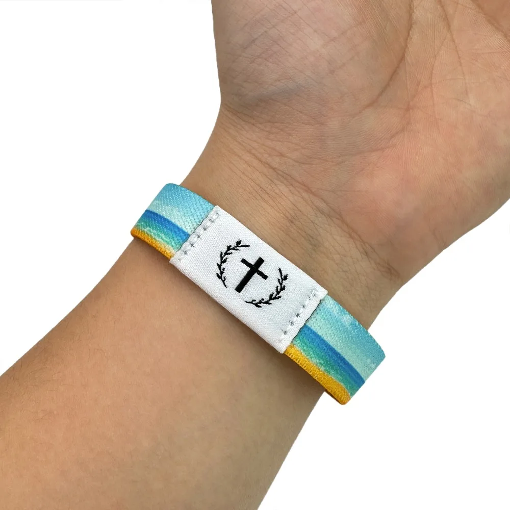 High Quality Wearable Bible Wristbands Waterproof with NFC Bible Bracelet Smart Sensor Elastic Religious Bracelets Jewelry Gifts