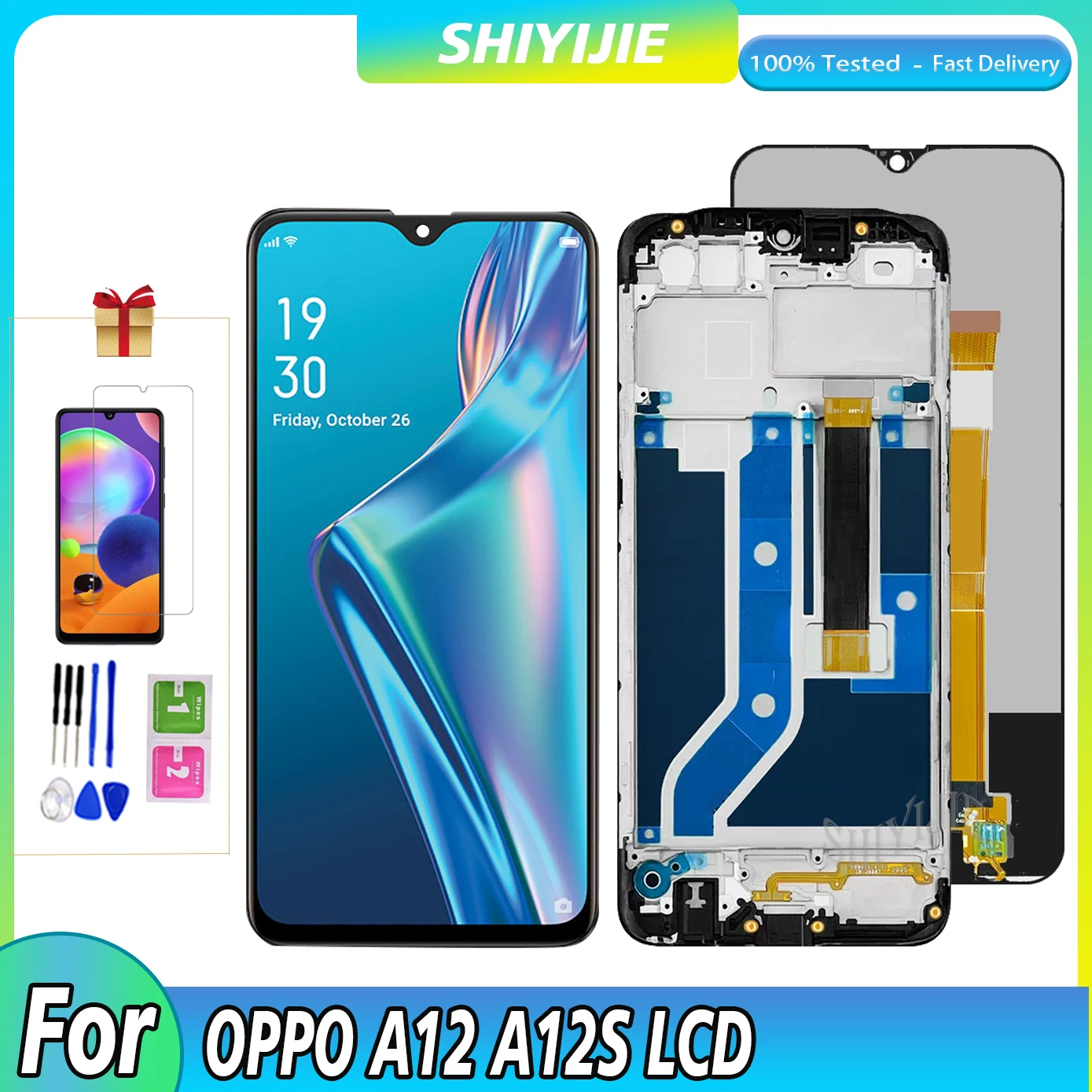 

Оригинальный ЖК-дисплей для Oppo A12 CPH2083 CPH2077, ЖК-дисплей для Oppo A12s, ремонт экрана/рамка