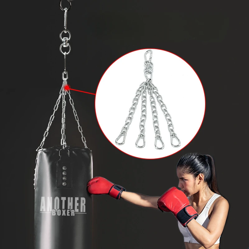 Heavy Duty MMA Boxing Heavy Bag Chain, gancho do saco de perfuração, 4 S-ganchos, equipamentos de fitness, acessórios para body building