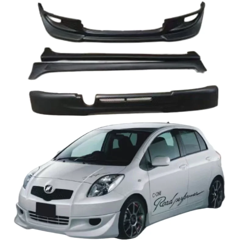 

Car Accessories ABS Wide Body Kit Car Front Bumper Lip Rear Bumper Lip Side Skirts for YARIS 2008-2010custom