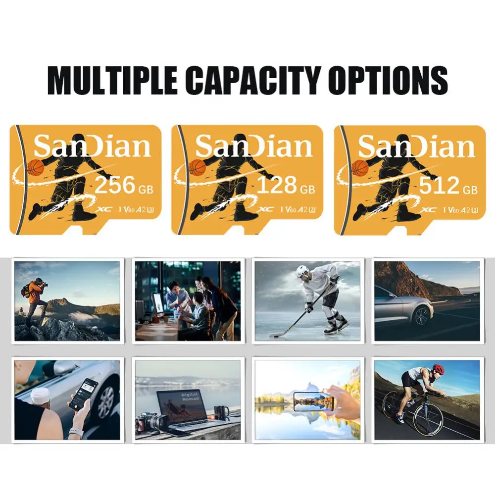 2TB 1TB High Speed Memory Card 256GB 512GB Flash SD 1TB Class 10 Micro Card 128GB TF Card For Phones Tablets Camera