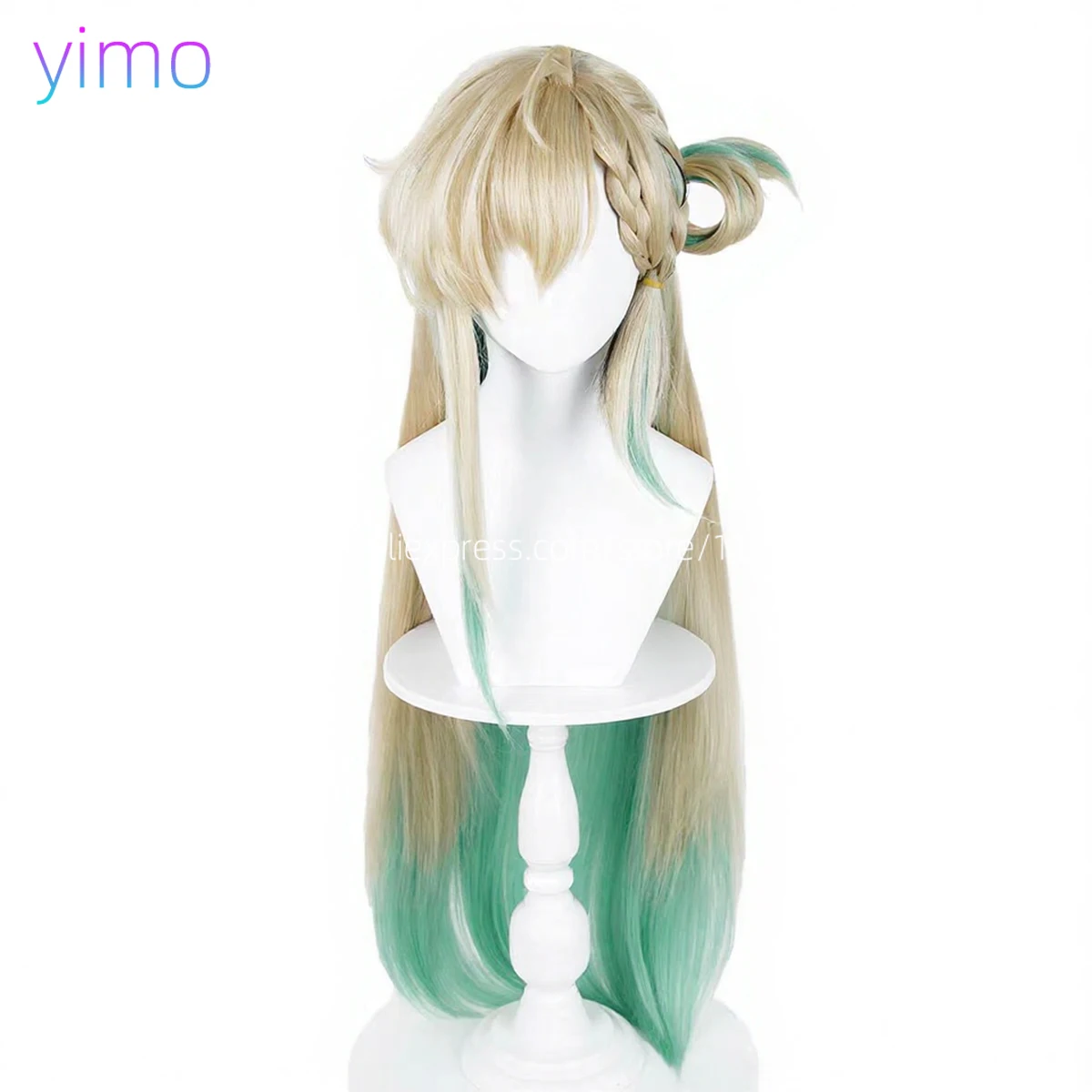 Wuthering Waves Lynae Parrucca Cosplay Capelli lunghi verde dorato Startorch Academy Fibra resistente al calore Capelli Festival Festa Donne Ragazze