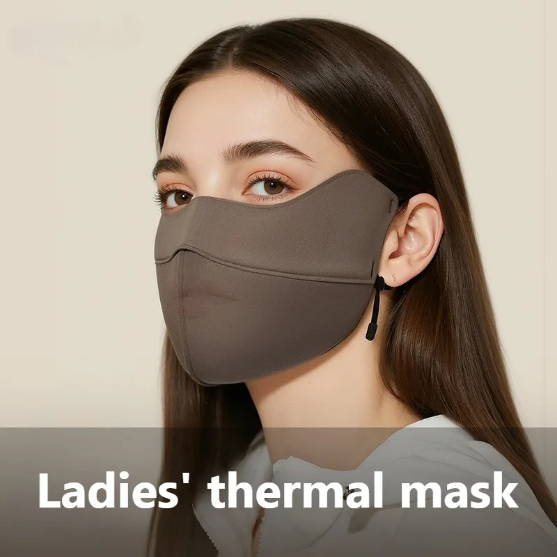 قناع دافئ للخريف والشتاء قابل للتنفس ثلاثي الأبعاد سميك للنساء لركوب الدراجات مقاوم للرياح ومقاوم للبرد ومضاد للتجمد #1