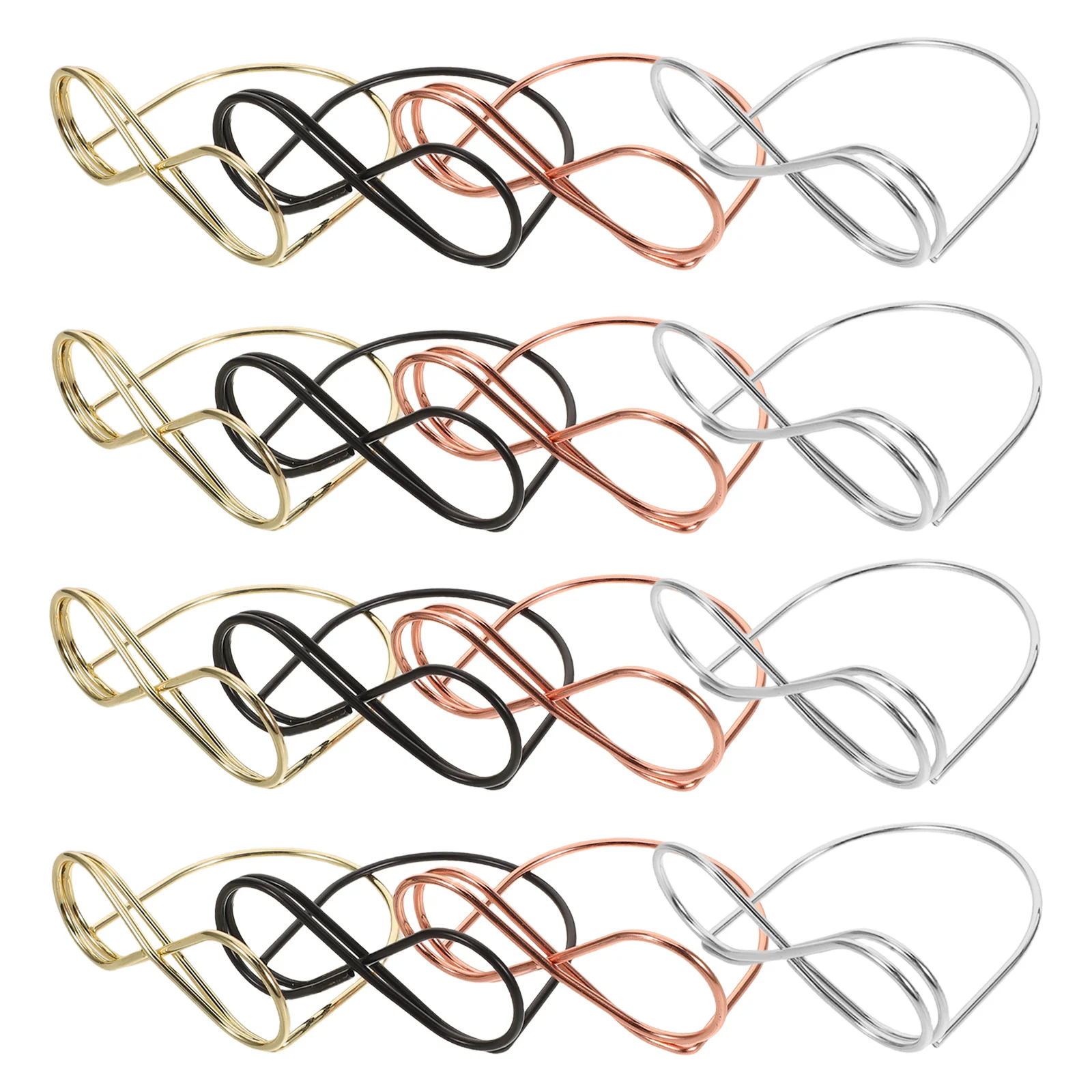 

20Pcs Multifunctional Business Card Holder Metal 8 Shaped Portable Desk Display Stand Wedding Memo Clip Business Card Display