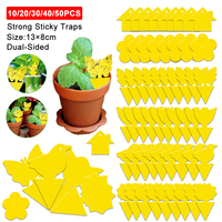 50-10Pcs Sticky Traps Fruit Fly Trap Yellow Sticky Bug Trap for Indoor Outdoor Use Insect Pest Control Garden Strong Glue Plant