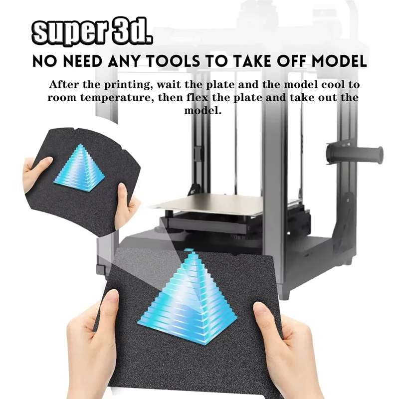 ABKR-PEI لوحة بناء محكم مزدوجة الجوانب ناعمة ورش طابعة ثلاثية الأبعاد لوح فولاذي زنبركي لـ Creality K1 Ender-3 V3 SE