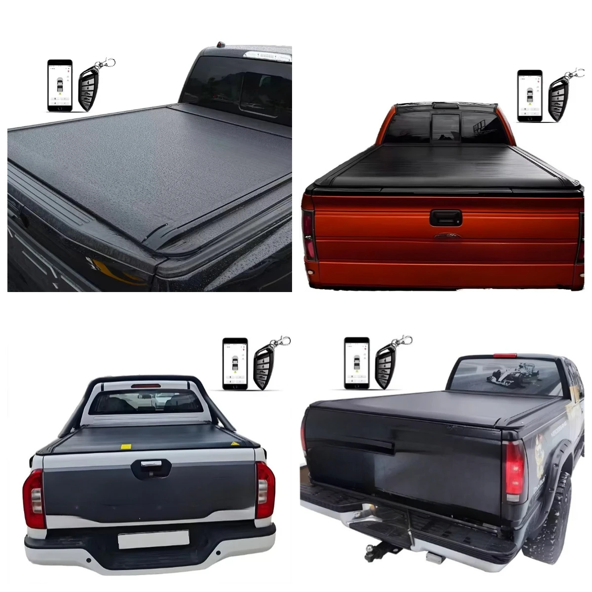 

Electric Roll-up Retractable Tonneau Cover For F-150 F150 Ram 1500 Ram1500 Silverado Sierra Colorado Tacoma Tundra