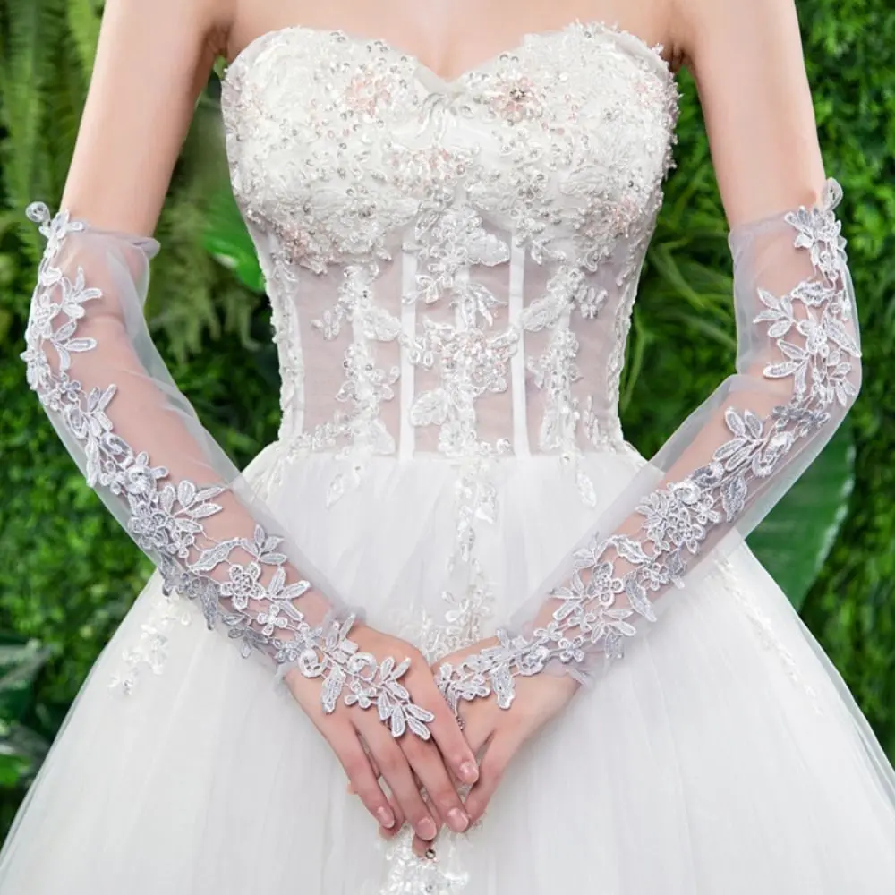 Cosplay Party Dance Mittens Stage Gloves Long Finger Mittens Events Activities Dress Wedding Bridal Gloves Evening Party Gloves