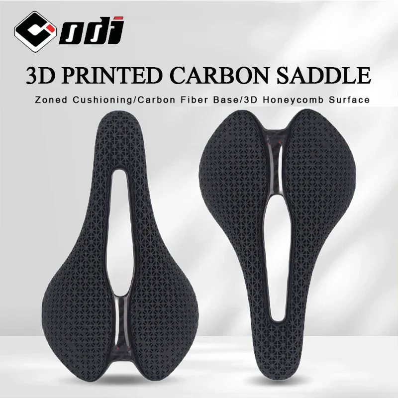 

ODI X8 3D Printed Saddle 168g Ultralight Bicycle Saddle Carbon Fiber Bike Seat Cushion Honeycomb Breathable Road MTB Seat