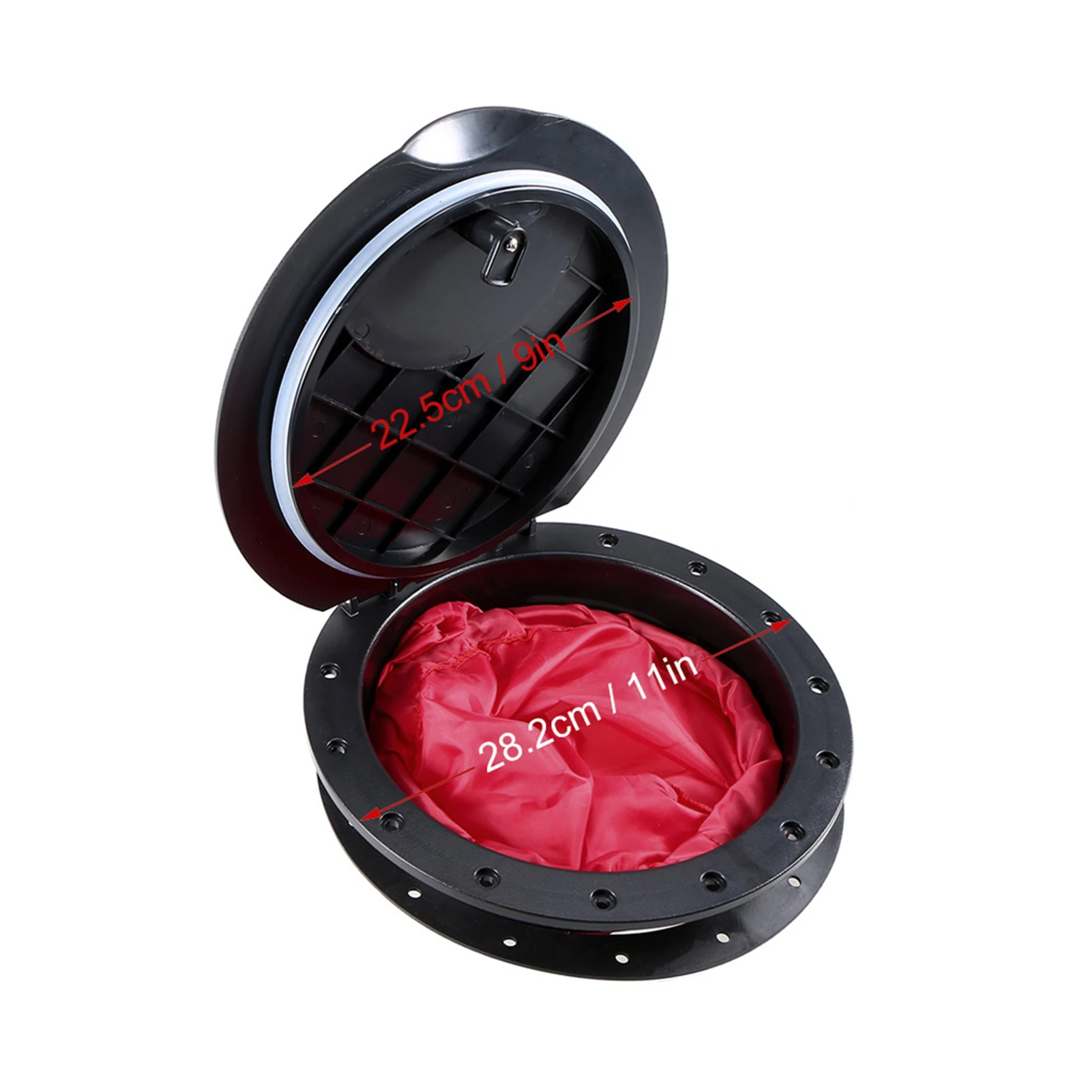 

9" Deck Plate Hatch Cover Kit with Storage Bag for Marine Inflatable Boat Kayak Dinghy Fishing Rigging kayak hatch cover