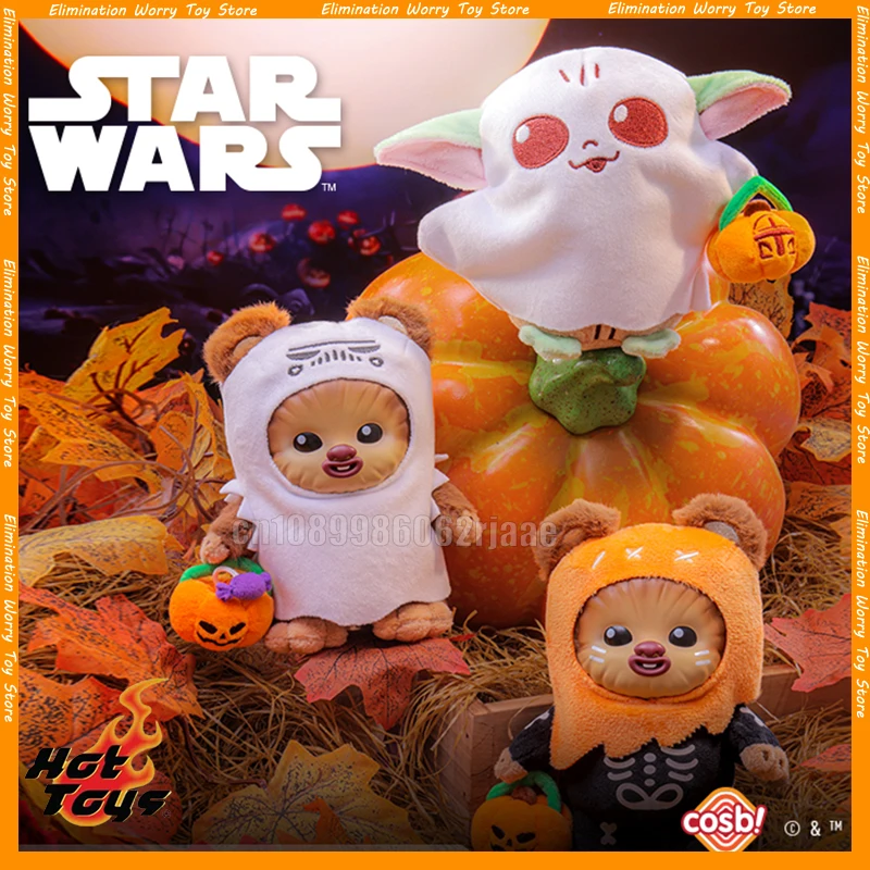 

Hot Toys Star Wars Wicket Halloween Skeleton Ver & Ghost Ver Grogu Halloween Ghost Ver Cosbi Bag Pendant Kids Halloween Gifts
