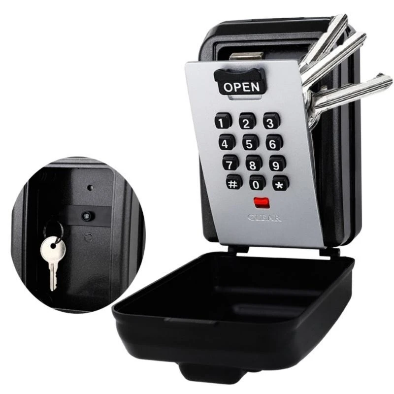 DXAB Wall Mounted Key Lock Box 12 Digit Combinatie Lock Box Outdoor Reserve Key Hider