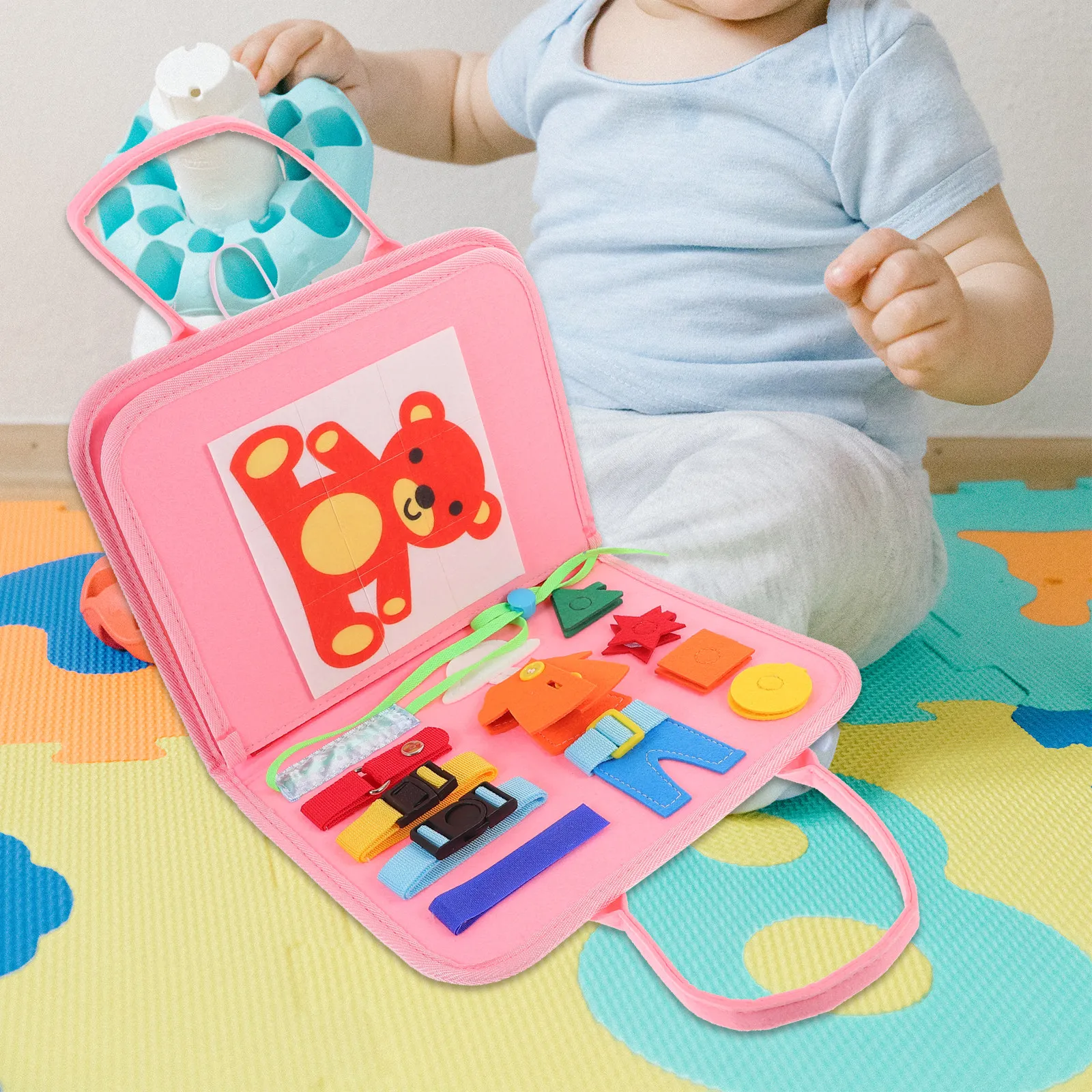 

Развивающая доска-бизиборд для малышей 3-4 лет: сенсорные игры, раннее обучение, развитие мышления и мелкой моторики
