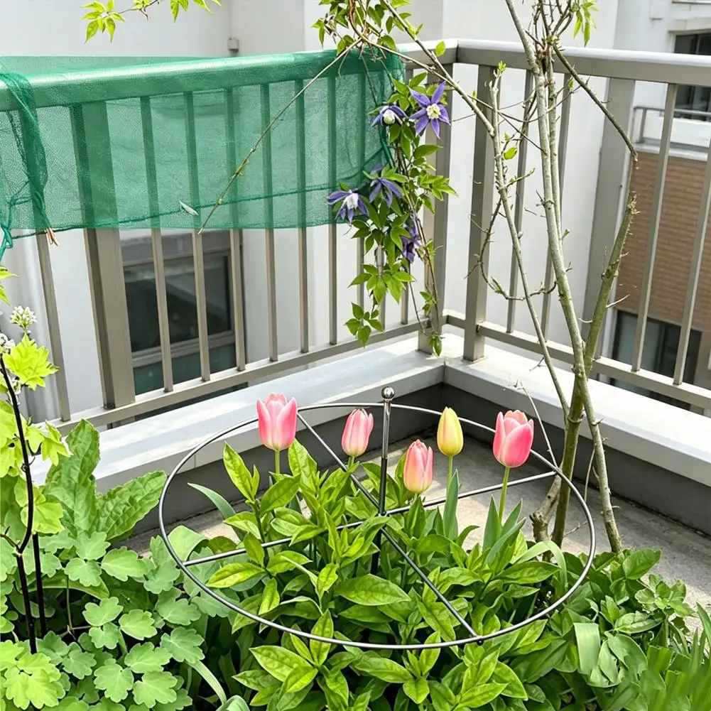 Easy Assembly Plant Cage Garden Plant Cage Heavy-duty Peony Cage Plant Support Four-legged Metal Ring for Roses Tomatoes
